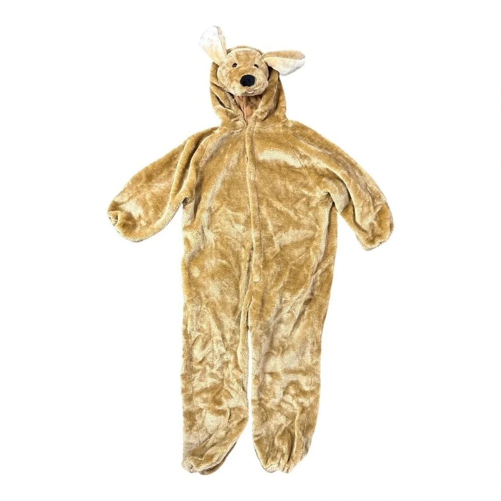Dress Up America Brown Puppy Halloween Costume Hooded Jumpsuit Child M 8-10